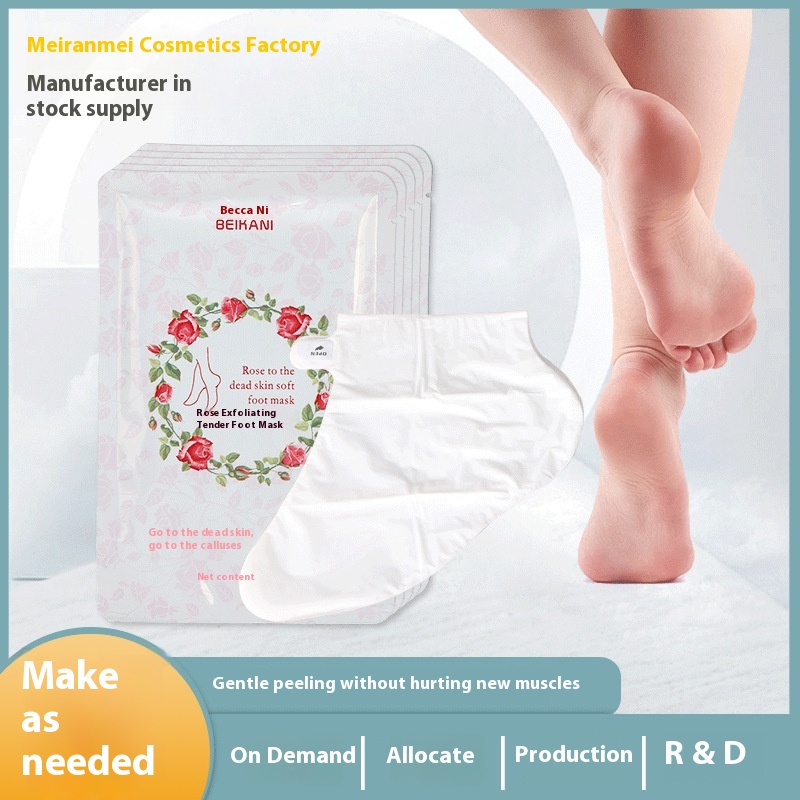 Disposable Foot Mask Rose Exfoliation Rejuvenation Foot Mask Peeling Foot Mask Moisturizing Foot Mask Foot Care Foot Mask