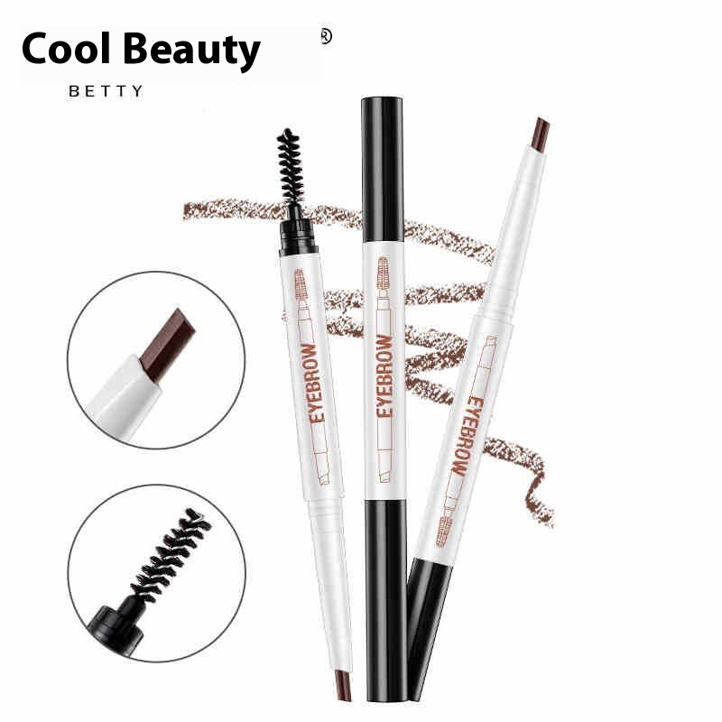 Qiaomei Silky Automatic Double-ended Eyebrow Pencil, Available In Five Colors: Dark Brown, Light Brown, Gray Brown38011