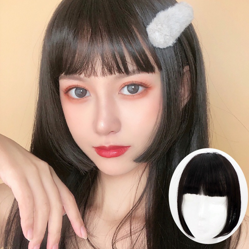 Princess Cut Bangs Wig Female Ji Hair Style Wig Flat Bangs Cos Japanese Soft Girl Fake Hair Piece