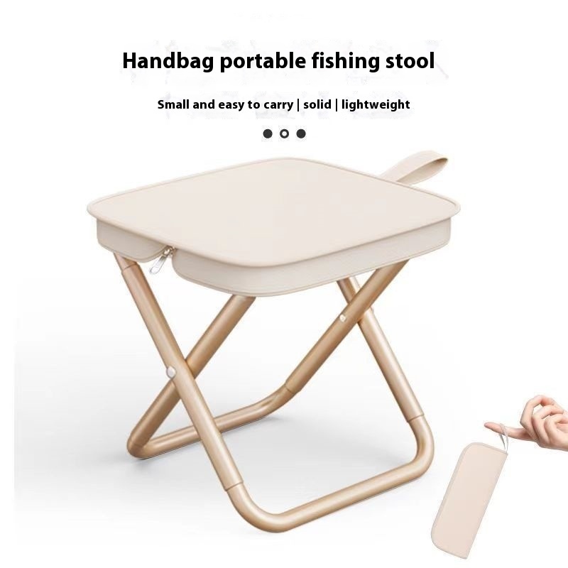 Portable Handbag Folding Stool Outdoor Folding Chair Train High-speed Rail Seatless Queue Artifact Music Festival Small Stool Bench