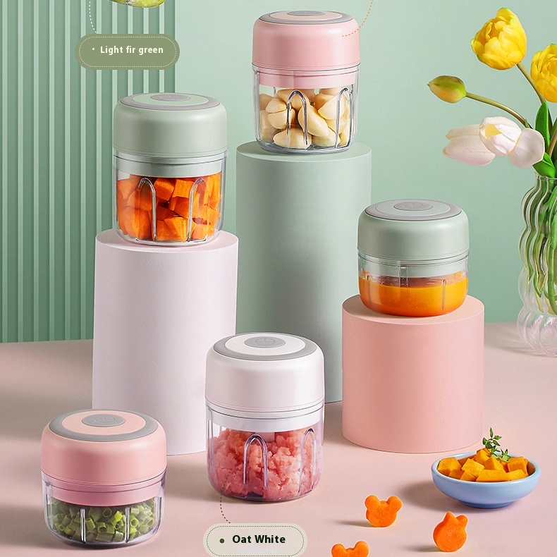 Mini Wireless Electric Garlic Pounder Small Household Garlic Machine Meat Grinder Manual Garlic Mince Cutter Pepper Grinder