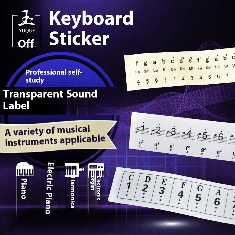 Yuque Musicaltrument Harmonica Electric Piano Piano Electronic Piano Keyboard Sticker Easy To Use For Beginners Adults And Children