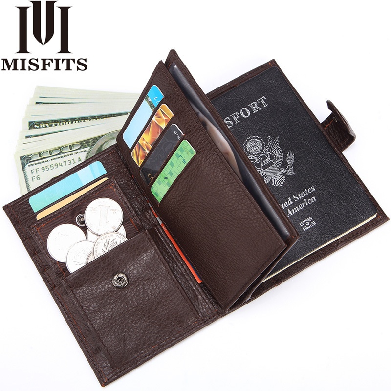 Hot-selling Passport Bag Genuine Leather Passport Book With Multiple Card Slots First Layer Cowhide Short Wallet Document Bag