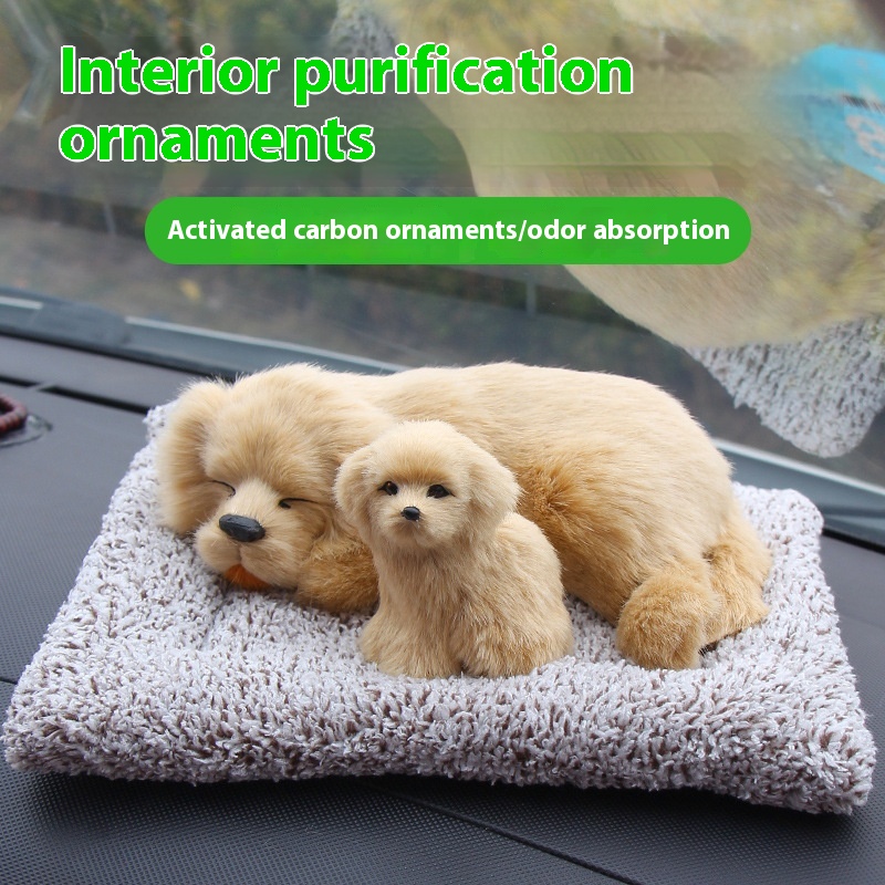 Car Ornaments Activated Carbon Simulation Dog Car Bamboo Charcoal Bag Car Bamboo Charcoal Bag Toy Plush Interior Internet Celebrity Ornaments