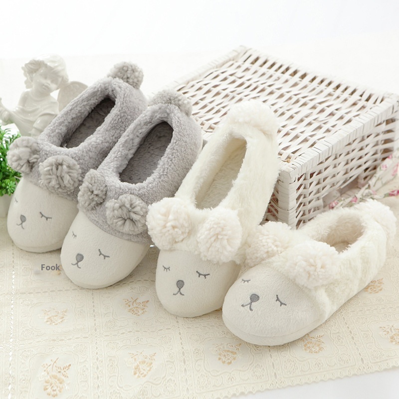 Product Squinting Little Sheep Indoor Home Warm Shoes Silent Home Women's Slippers Floor Shoes Maternity Shoes