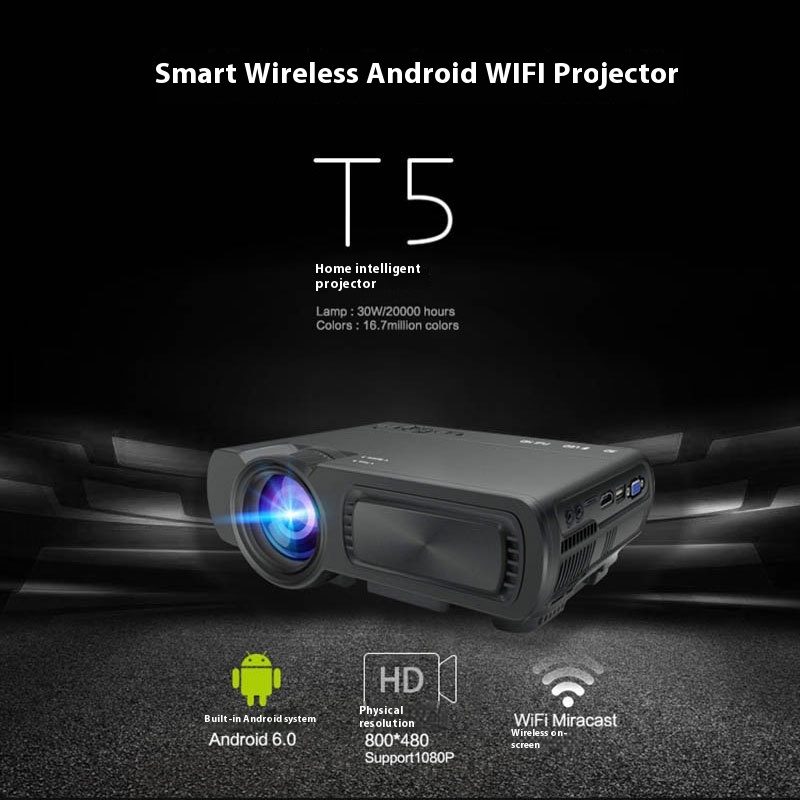 Xinyou480 P H D Wireless W I F I Android Smart Mini Micro L E D Projector Home Entertainment Projector