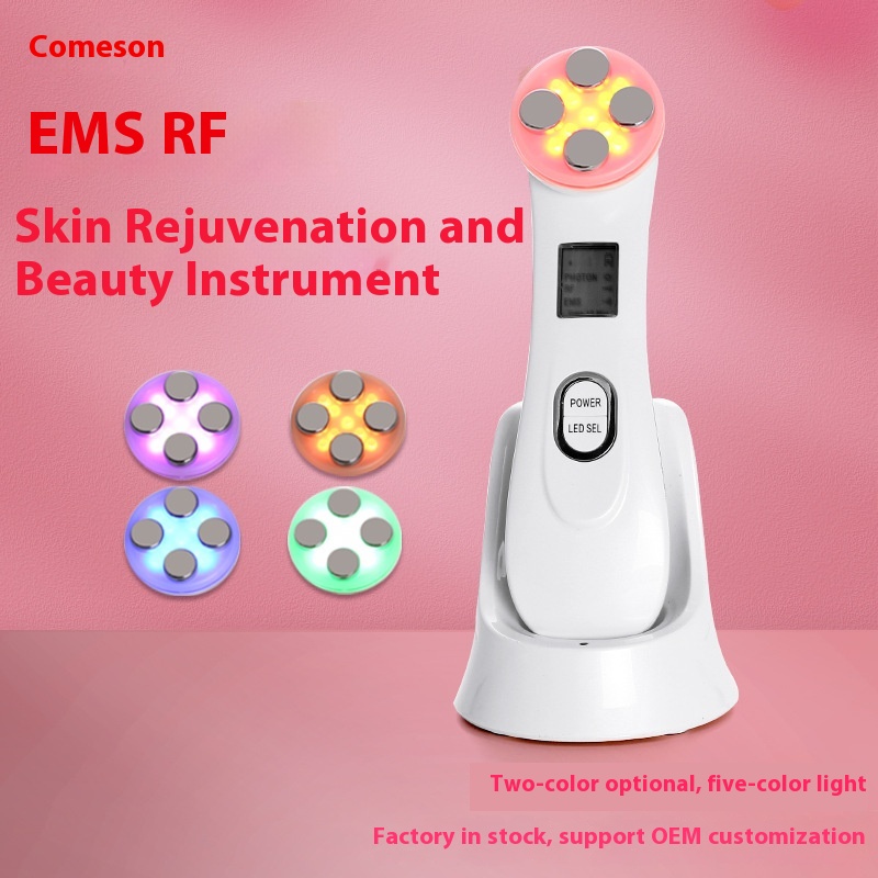 R F L E D Colorful Light Skin-lifting Machine E M S Electroporator R F Introduction Device Skin Rejuvenation Device Photon Beautytrument Home Use