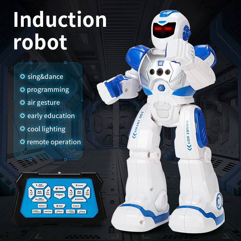 Robo Cop Intelligent Early Education Robot Specializes In Electric Singing Infrared Induction Children's Remote Control Toys