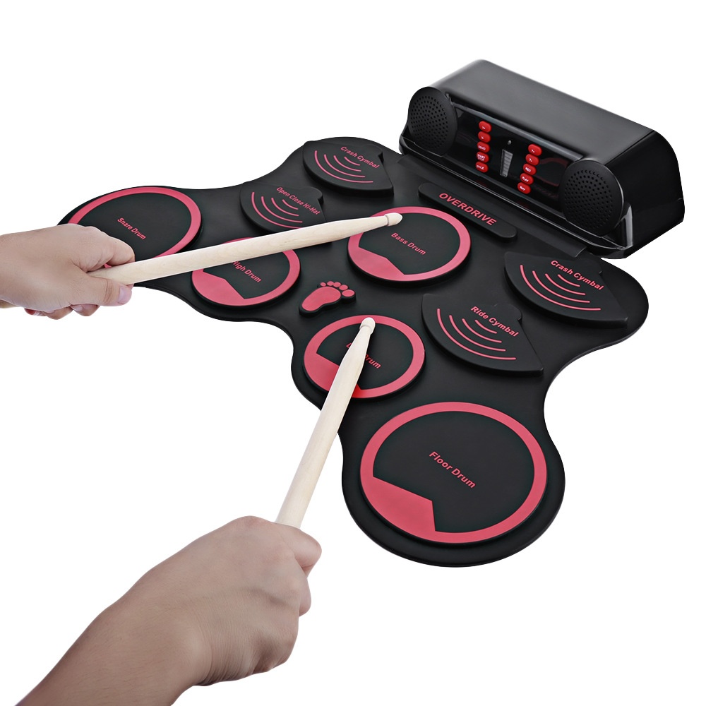 Micro- Hand-rolled Electronic Drum Set Drum Folding Portable Adult Beginner Children's Percussion Electronic Drum
