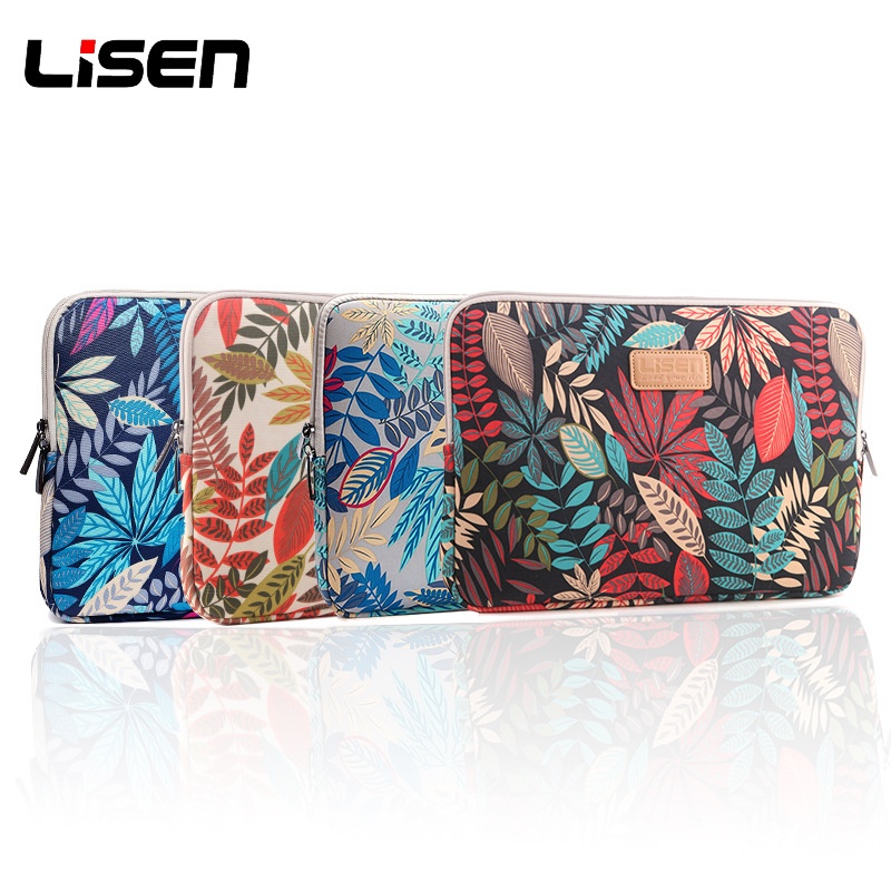 L I S E N Colorful Leaves Notebook Bag10/11/12/13/14 Inch15.6 Inch Computer Bag Apple