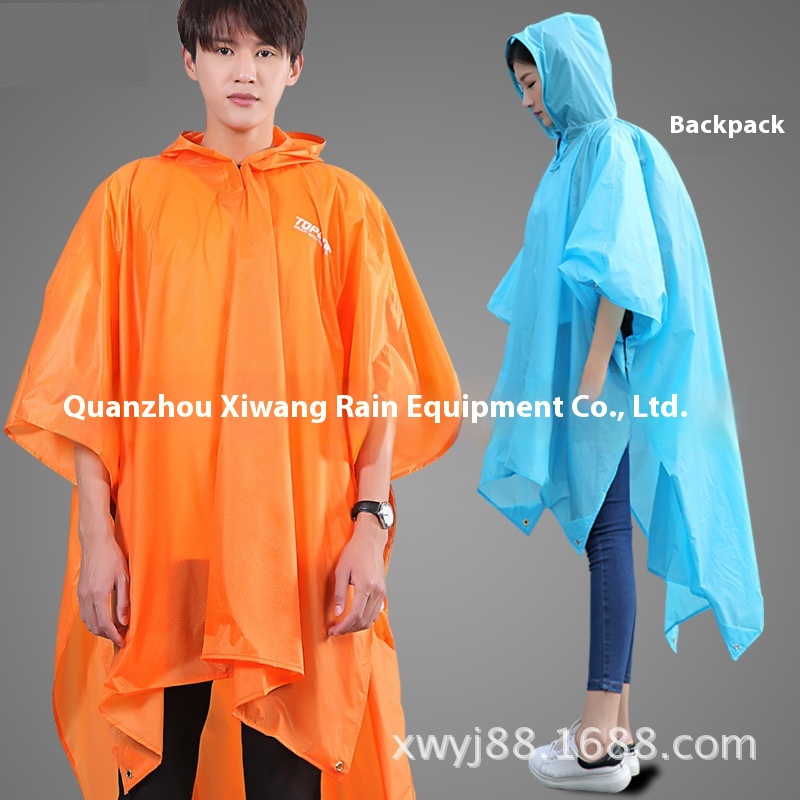 Unisex Outdoor Multifunctional Poncho Cloak Backpacking Hiking High Waterproof Raincoat Outdoor Camping Tent