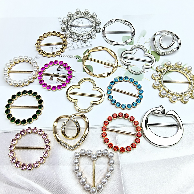 Silk Scarf Buckle Corner T-shirt Hem Knot Buckle Clip Dual-purpose Versatile Decorative Small Clothes Korean Version High-end Accessories For Women