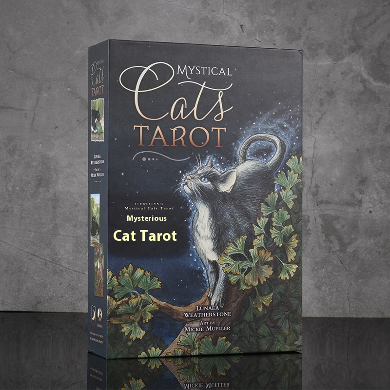 Tarot Card Genuine Mysterious Cat Charm Cat Full Set Oftructions Card Bag Set Imported