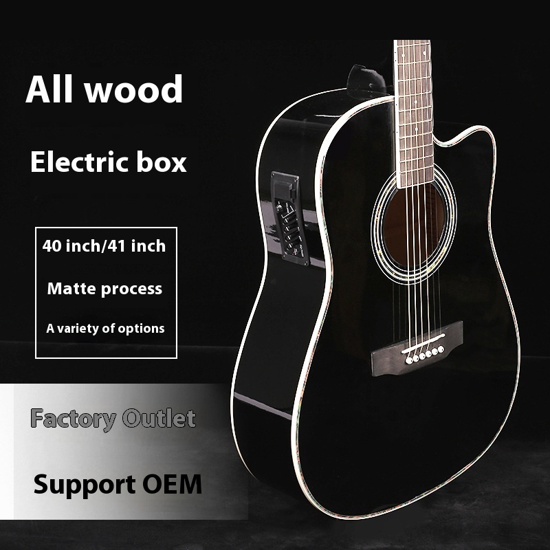 Direct41-inch Folk Guitar Electric Box With E Q Basswood Guitar Beginners Entry Practice Guitar Guitar