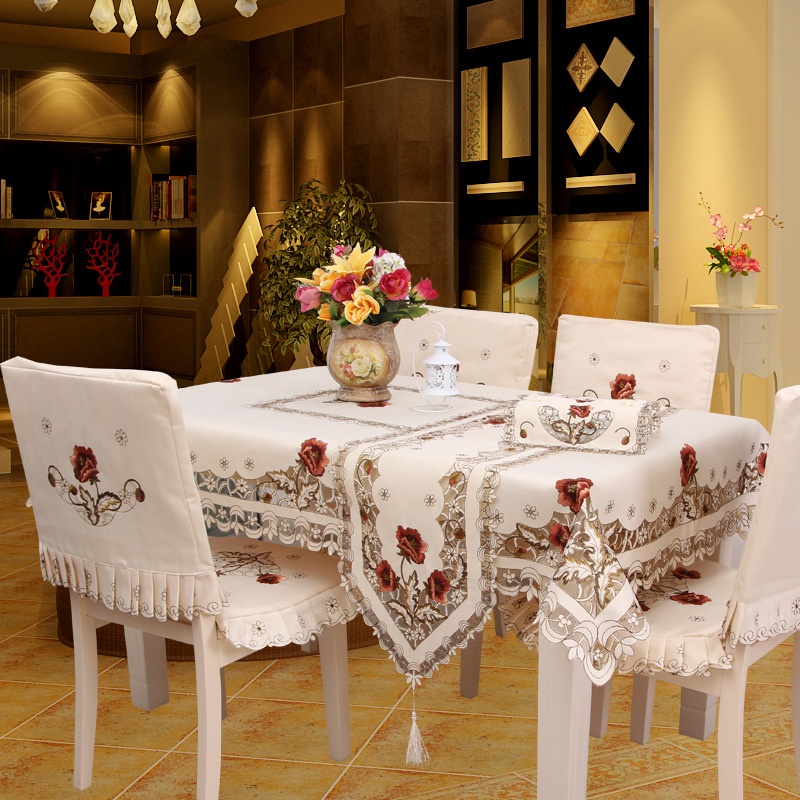 The Supplies Tablecloths, Pastoral Style Polyester, Household Dining Table Tablecloth Kits, Multi-use Cover Towels, Home Fabrics