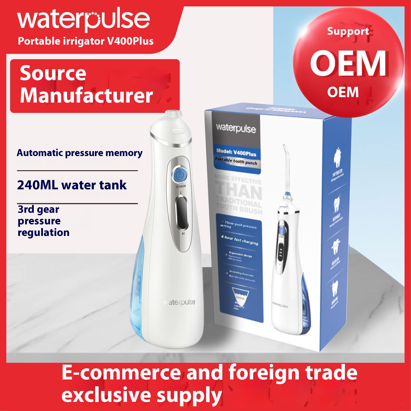 Waterpulse Jianshibao Tooth Rer Tooth Cleaner Portable Electric Water Flosser Home