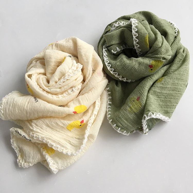 Girls' Scarf, Boy's Scarf, Children's Gauze Scarf, Cotton And Linen Baby Silk Scarf, Children's Thin Spring And Autumn Korean Version,y And Winter Warm