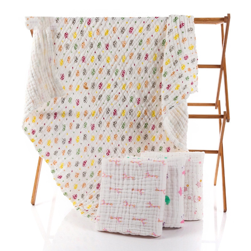Washed Gauze Cotton6-layer Soft Thickened Infant Bath Towel Baby Child Towelborn Blanket