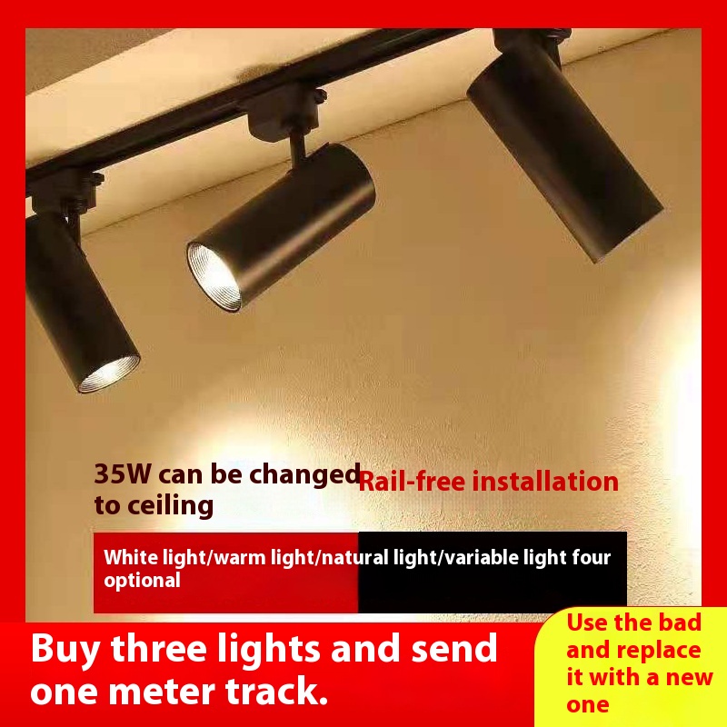 Track Light L E D Light Clothing Store L E D Track Light Rail Light Exhibition Hall Background Wall30w Ceiling C O B Light