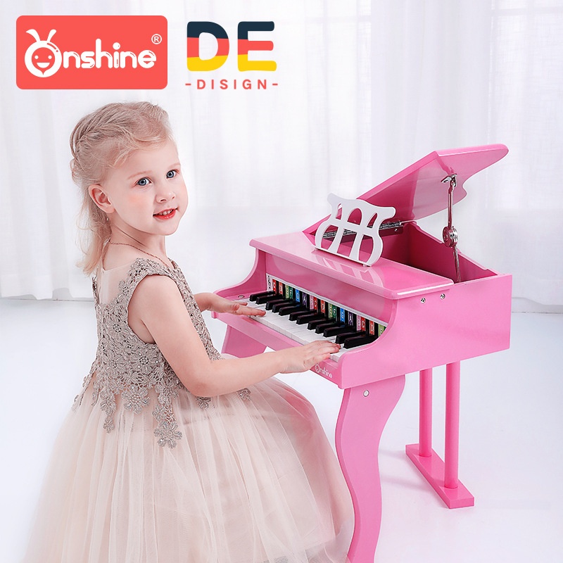 Onshine Children's Piano30 Key Large Wooden Music Toy Small Piano Birthday Gift4 Colors