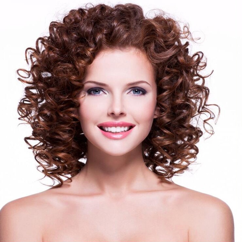 European And American Wigs For Women With Curly Hair, High-temperature Wire, Small Curls, White Wigs,s,