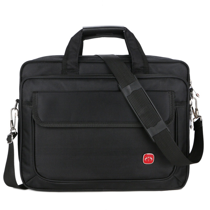Megalo Computer Bag Men's Shoulder Portable Business Briefcase Black Bag Double Wire1680 Nylon