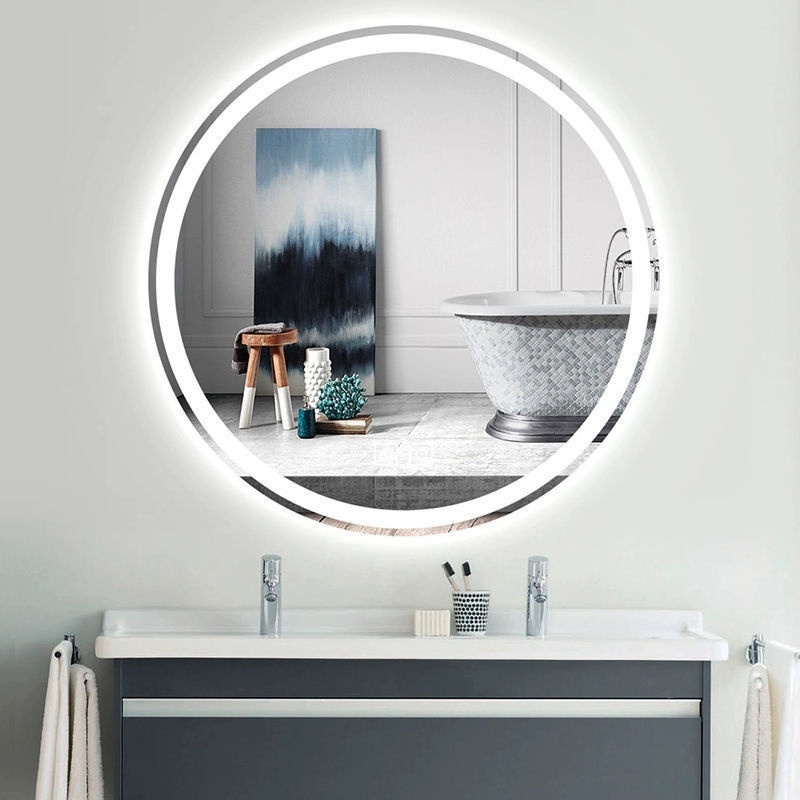 Smart Mirror Led Bathroom Makeup With Light Wall-mounted Bathroom Mirror Touch Screen Light Mirror Wall-mounted Bathroom Anti-fog Mirror
