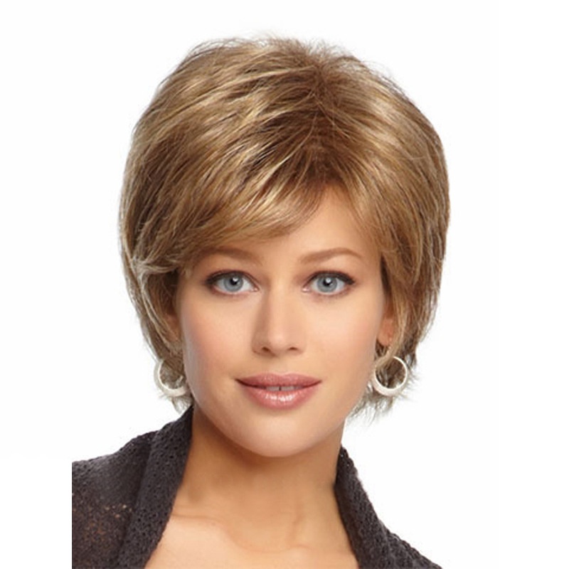Fluffy Wig Foreign Trade European And American Wig Ladies Short Hair Golden Headgear Wig Xuchang