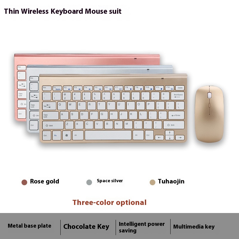Fashionable Apple Style2.4 G Mouse And Keyboard Set U S B Wireless Keyboard And Mouse Set Computer Access