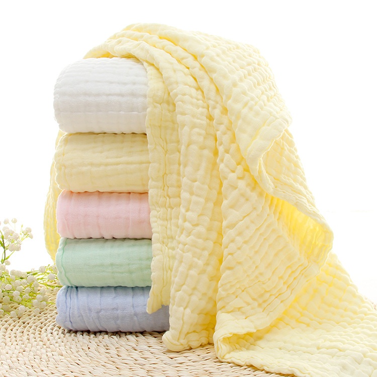 6-layer Baby Cotton Gauze Bath Towel, Absorbent Seersucker Baby Baby Bath Towel And Quilt