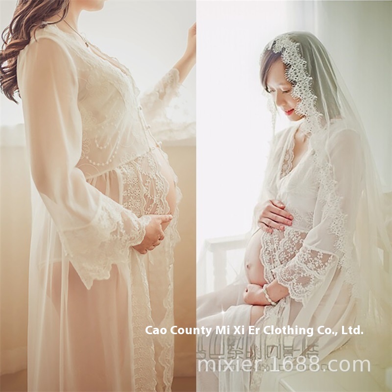 European And American Sites Gauze Skirt Maternity Photography Clothing Studio Photo Shoot Photo Photo Theme Clothing Pajamas Beach Clothes Vacation
