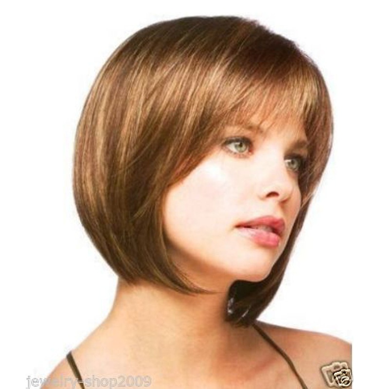 Foreign Trade Bobo Wig For Women With Short Straight Hair, Fashionable Golden Brown Bob Wig For Women With Short Hair, Chemical Fiber High Temperature Wire Headgear