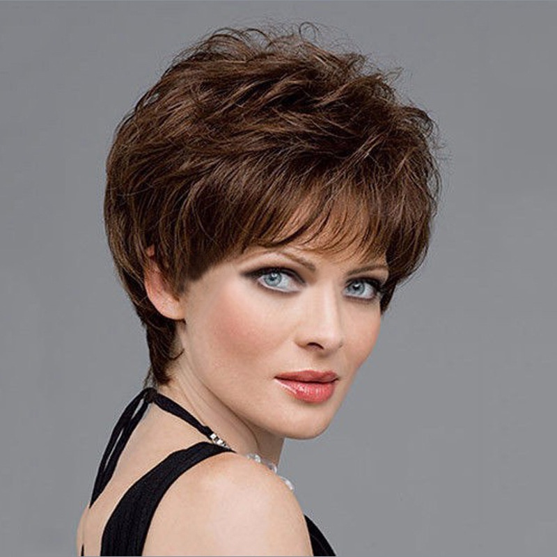 Direct Of Women's Wig Temperament O L Short Hair Fluffy Curly Hair Fashion Temperament Air Bangs Ready Stock