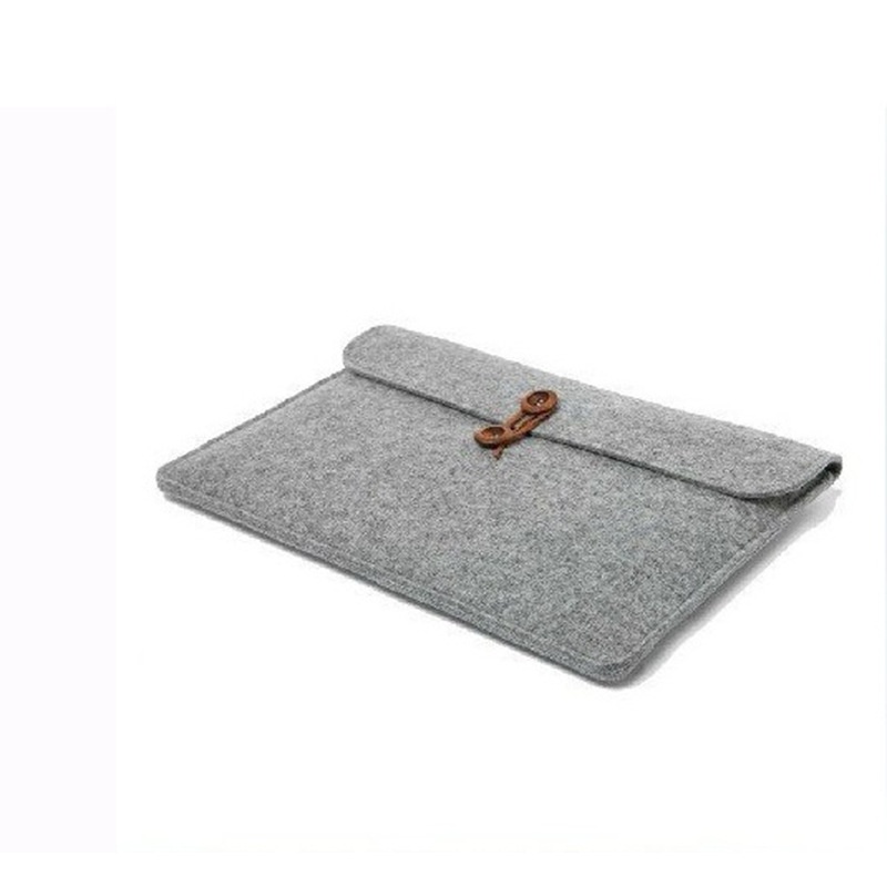 Simple Solid Color Handheld9-17 Inch Business Youth Notebook Liner Bag Needle-punched Cotton Computer Bag