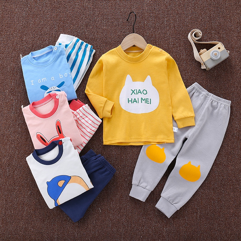Children's Autumn Clothes And Autumn Pants Sets Pure Cotton Winter Boys' Underwear Sets Pure Cotton Girls' Baby Bottoming Clothes Children's Clothing