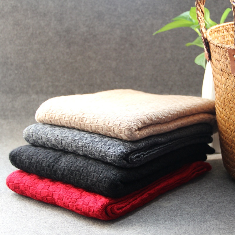 Silk Cashmere Scarf For Women Winter Korean Style Simple Scarf For Men Thickened Knitted Couple Children's Warm Shawl Scarf