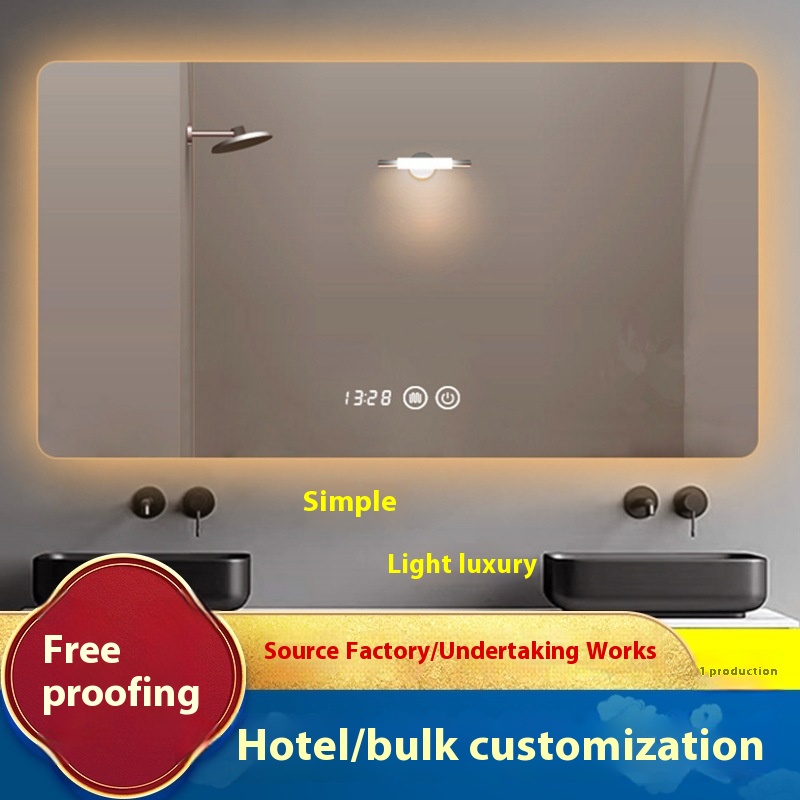 Bathroom Mirror Anti-fog Back-lit Makeup Led Bathroom Toilet Mirror Frameless Wall-mounted Bathroom Smart Bathroom Mirror