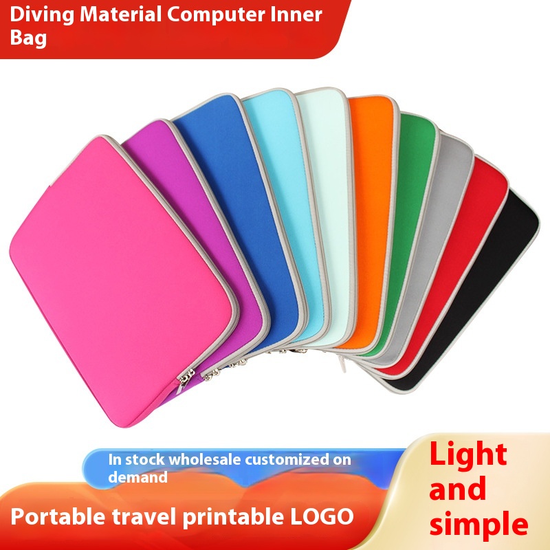 14-inch Computer Bag, Diving Material Zipper Bag, Tablet Bag, Liner Bag, Protective Cover, Laptop Bag