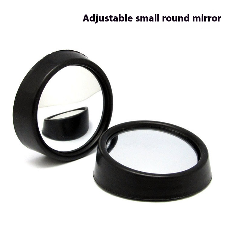 Car Rearview Mirror, Small Round Mirror, Adjustable Rotation Angle, Reversing, Wide-angle Blind Auxiliary Mirror, Decorative Supplies