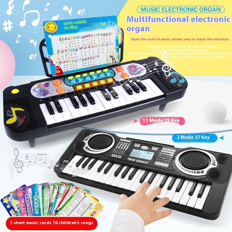 Children's Multi-function Toy Electronic Piano Children's Musicaltrument Practice Early Education Educational Puzzle Beginner's Enlightenment Toy