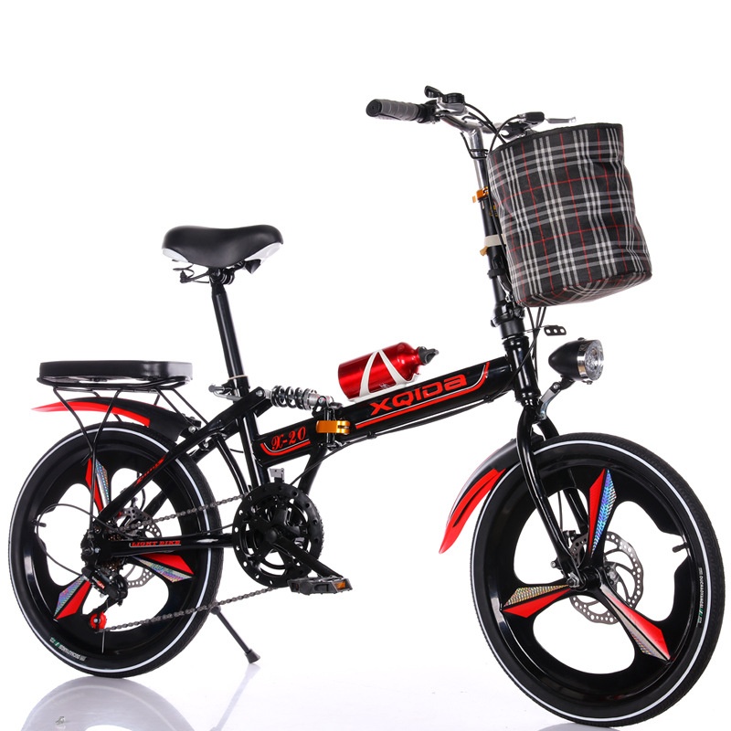 Folding Bicycle20-inch Variable Speed Shock Absorption Disc Brake Can Be Used By Adults, Ultra-light, Children And Students Can Carry Small Bicycles