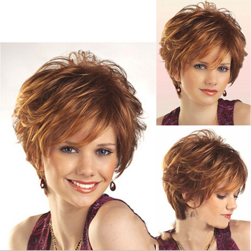 Foreign Trade Popular European And American Wigs For Women With Short Curly Hair, Fluffy Realistic Short Hair, African Small Curly Chemical Fiber Hair Wigs