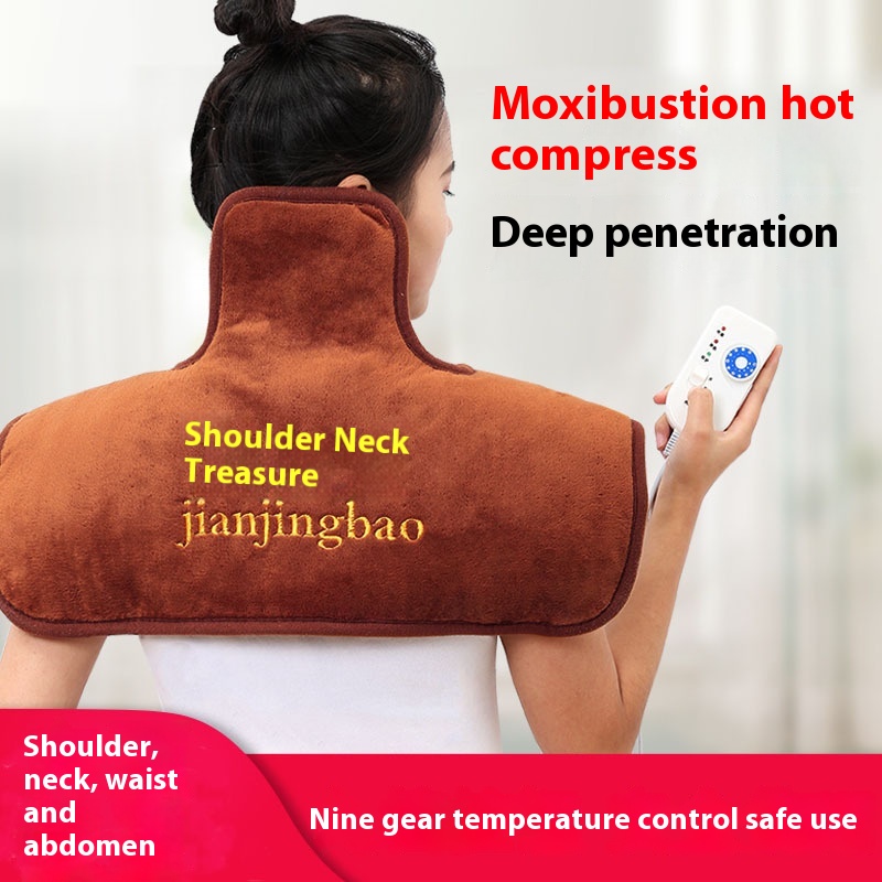 Electric Heating Shoulder And Neck Protector Shoulder And Neck Household Warm Moxibustion Moxibustion Hot Compress Electric Heating Neck Shoulder Whole Body Available