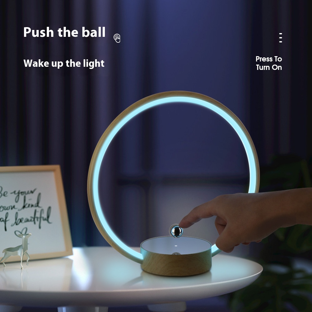 Nordic Style Magnetic Levitation Ring Light Home Light Luxury Ornaments Switch Balance Table Lamp