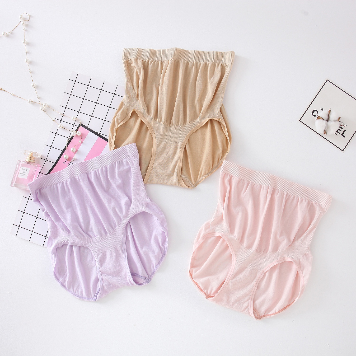 Simple Wu Seam Women's High Waist Maternity Underwear Large Elastic Soft Belly Support Women's Underwear Modal Light And Breathable