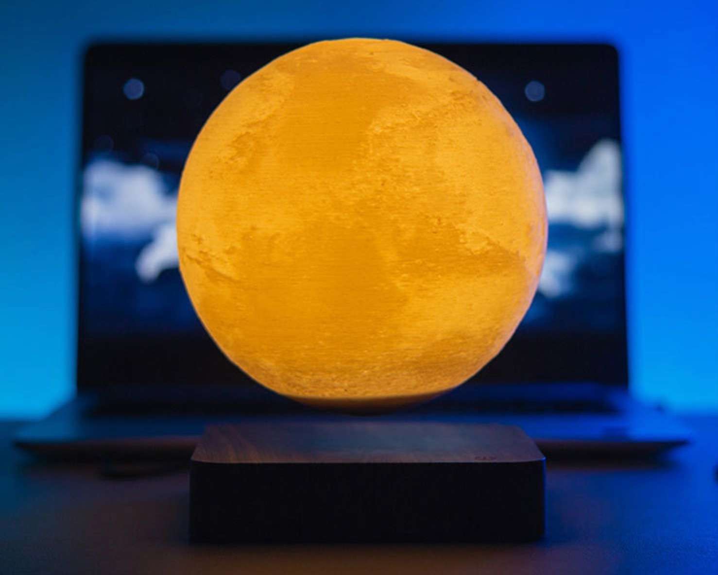 Magnetic Levitation Moon Lamp Atmosphere Night Lamp Bedroom Decoration Ornaments Christmas Gift Birthday Gift