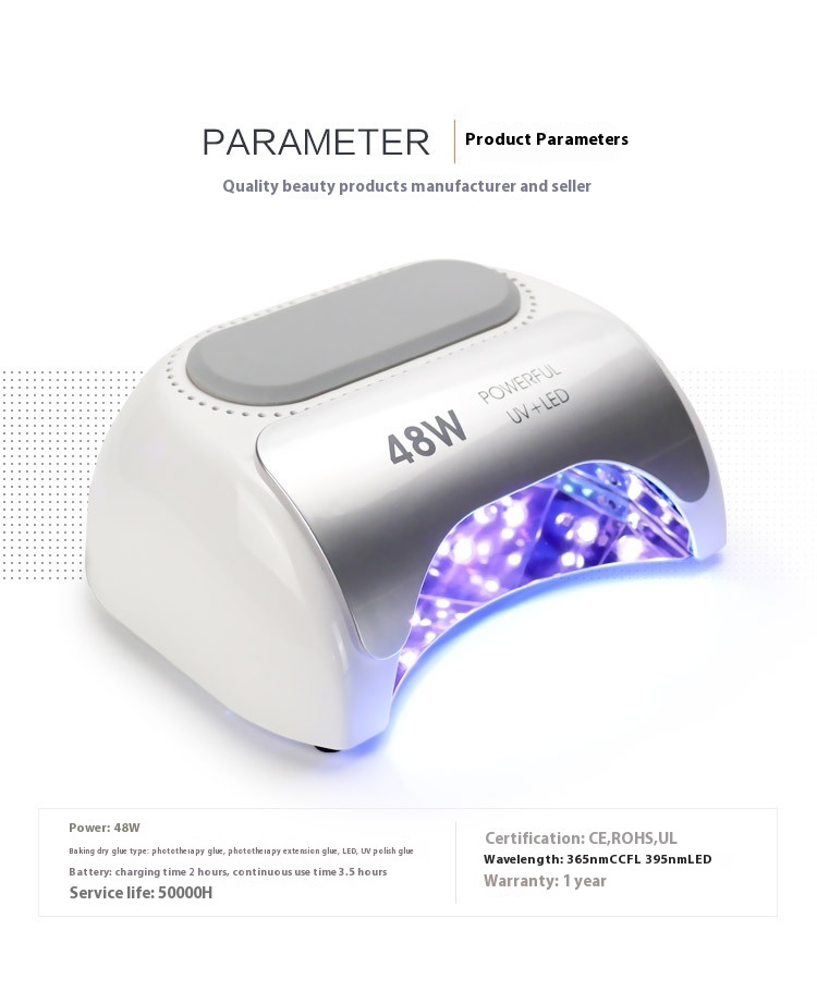 48 W Phototherapy Machine U V L E D Manicure Lamp Baking Lamp Automatic Induction Dual-use Phototherapy Barbie Glue U V Lamp