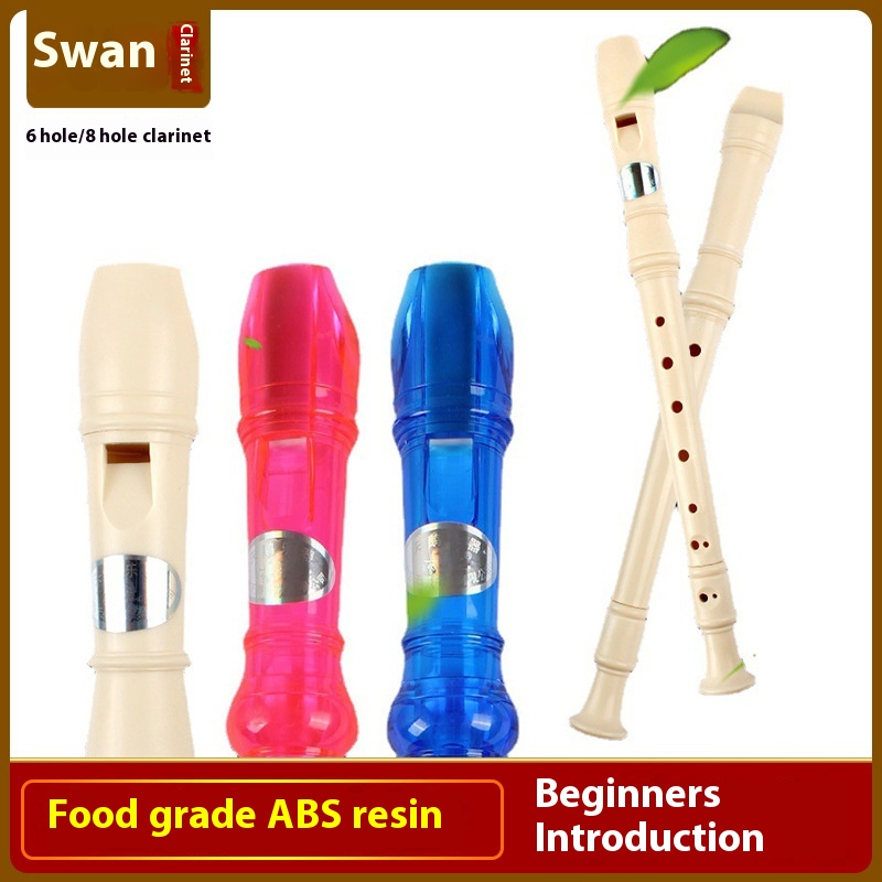 Swan Recorder Children's Beginner Detachable Recorder Playing Student6-hole8-hole C-key German-style Soprano Recorder
