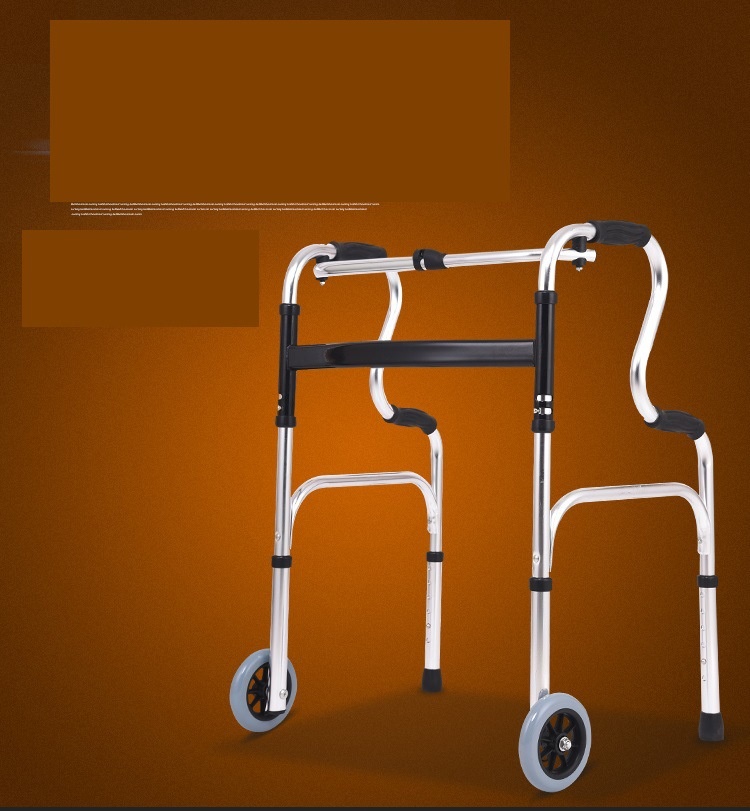 Rehabilitation Walker For The Elderly, Aluminum Alloy Four-wheel Folding Pulley, Hemiplegic Walker, Hebei Adjustable Walker