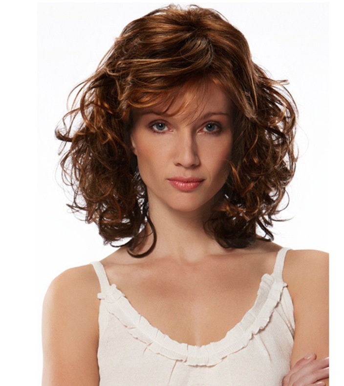 Foreign Trade Short Curly Wig For European And American Middle-aged Ladies With Short Curly Hairstyle, Fluffy Face-shaping And Temperament Wig